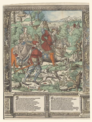 De jacht by Cornelis Anthonisz, print, 1541