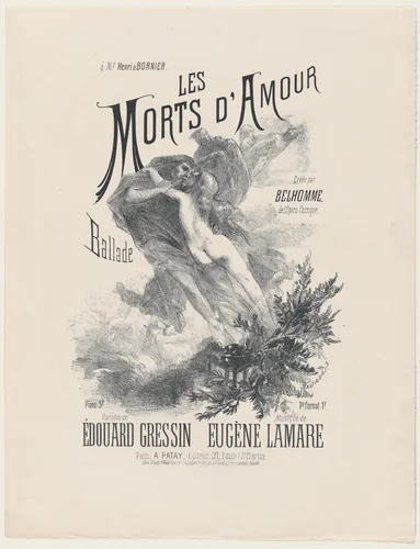 The Deaths of Love by Eugène Carrière, print, 1880-1890