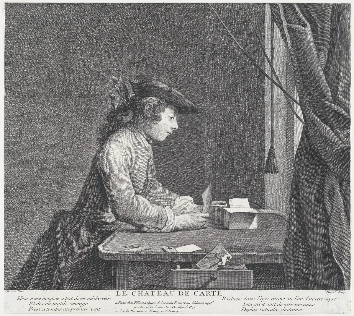 The House of Cards by Pierre Filloeul, print, 1710-1953