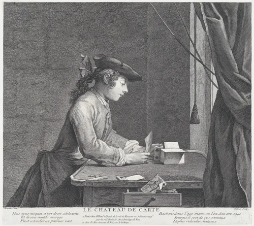The House of Cards by Pierre Filloeul, print, 1710-1953