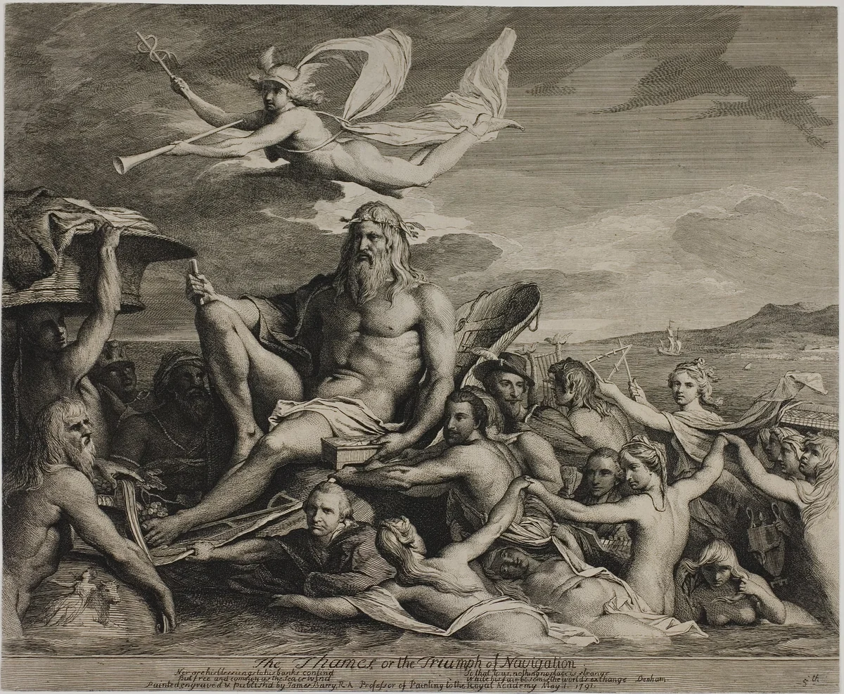 The Thames, or The Triumph of Navigation by James Barry, print, 1791