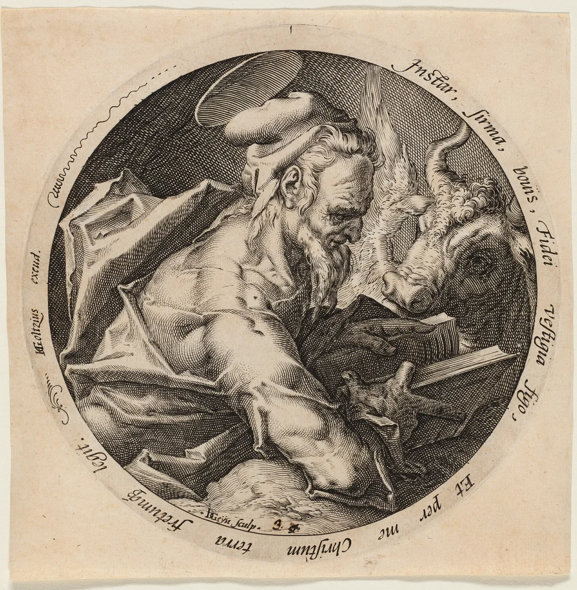Saint Luke, plate three from The Four Evangelists by Jacob de Gheyn II
Hendrick Goltzius, print, 1588