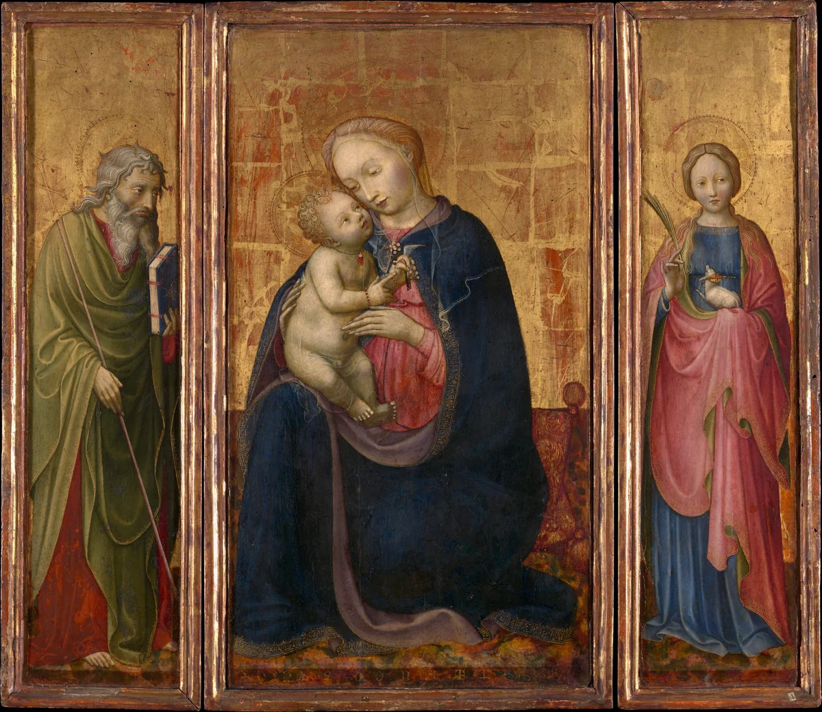 Madonna and Child with Saints Philip and Agnes by Donato de' Bardi, painting, 1425-1430