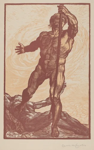 The Archer [L'Arciere] by Adolfo De Carolis, print, 1917