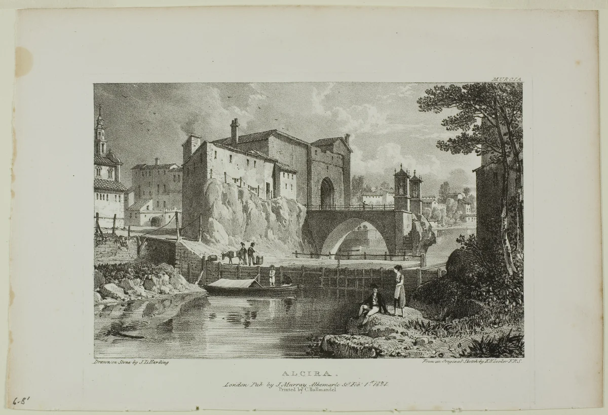 Alcira by James Duffield Harding, print, 1824