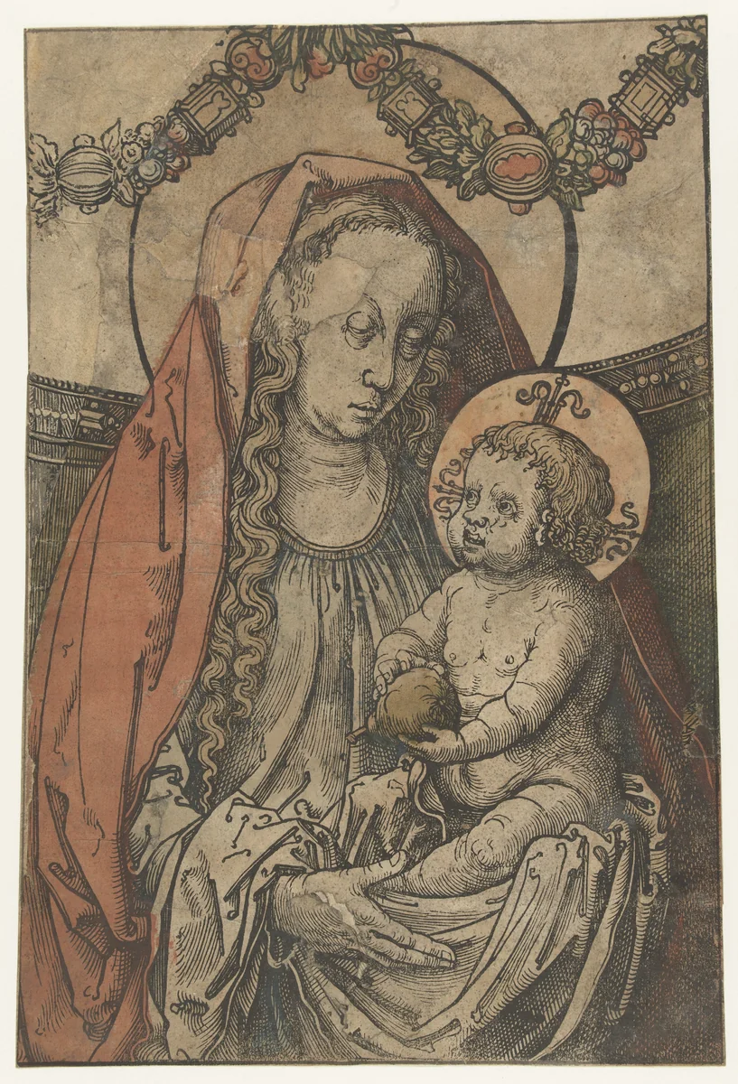 Maria met kind by Unknown, print, 1513-1517