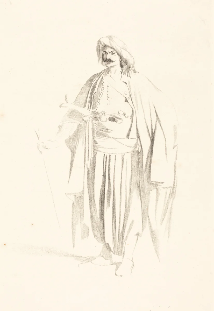 A Turk by Alexandre Bida, print, 1823-1895