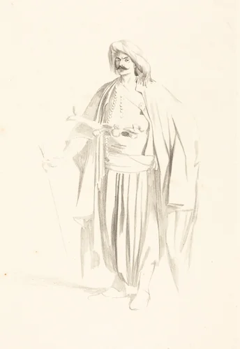 A Turk by Alexandre Bida, print, 1823-1895