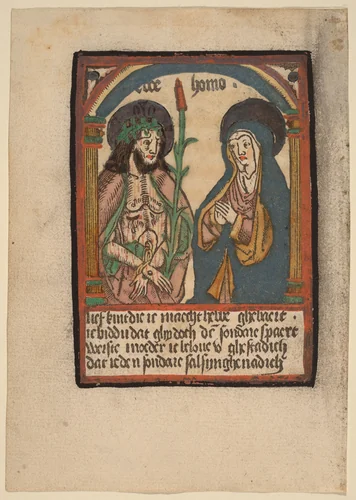 The Man of Sorrows and His Mother by Netherlandish 15th Century, print, 1500