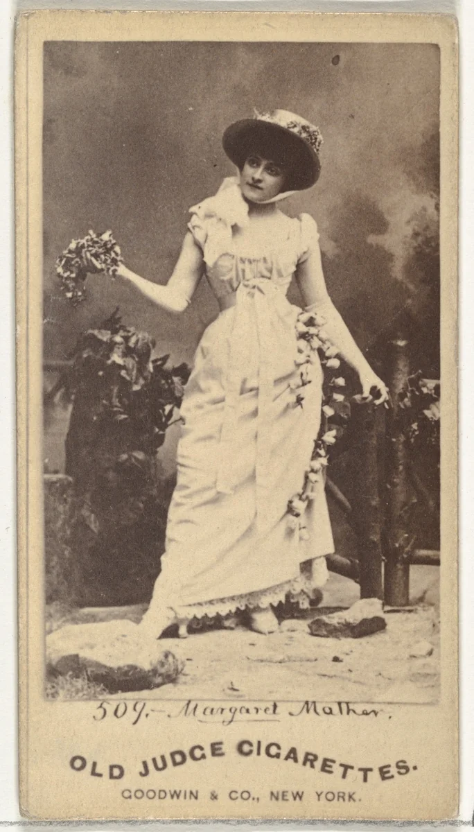 Margaret Mather, from the Actors and Actresses series (N171) for Old Judge Cigarettes by Goodwin & Company, photograph, 1886-1890