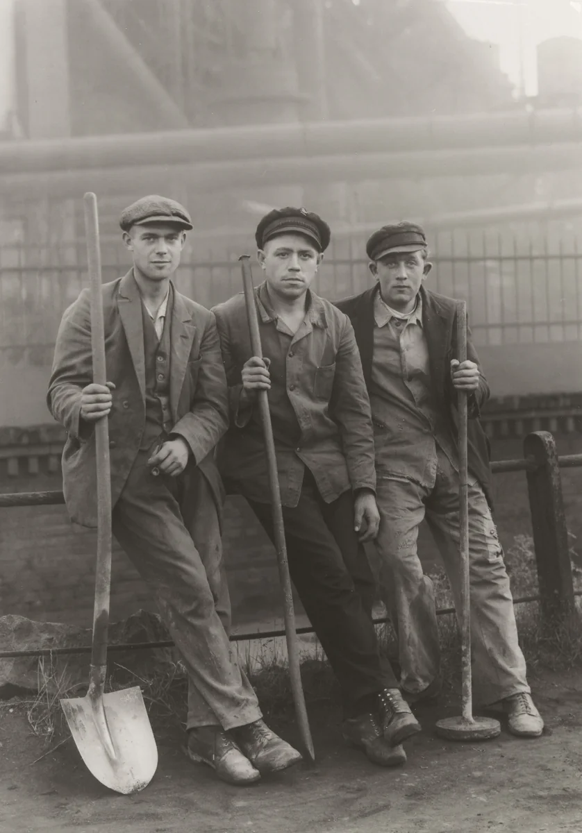 Workmen in the Ruhr by August Sander, photograph, 1928