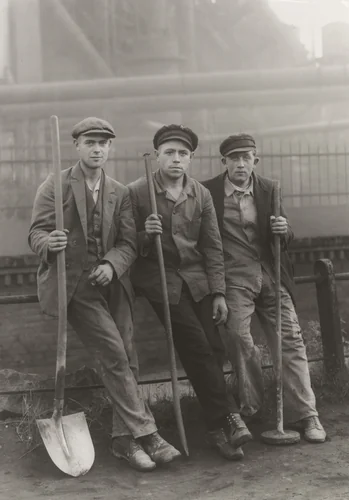 Workmen in the Ruhr by August Sander, photograph, 1928