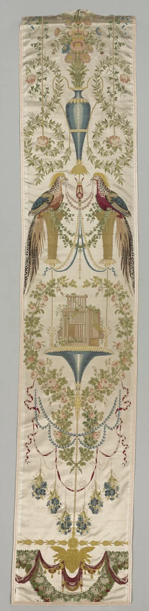 Wall Covering, "The Pheasants" from the "Vatican Verdures" Series by Jean Démosthène Dugourc, textile, 1799-1804