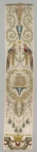 Wall Covering, "The Pheasants" from the "Vatican Verdures" Series by Jean Démosthène Dugourc, textile, 1799-1804