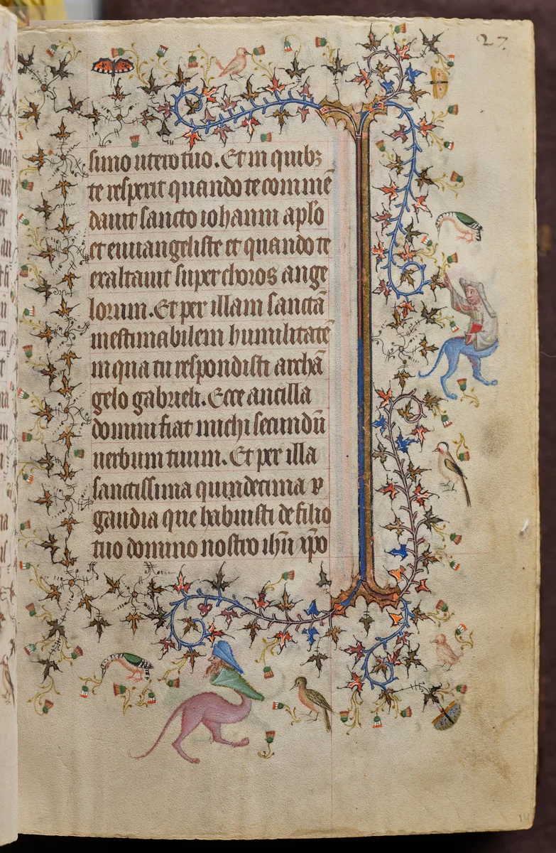 Hours of Charles the Noble, King of Navarre (1361-1425): fol. 14r, Text by Master of the Brussels Initials and Associates, book, 1400-1410
