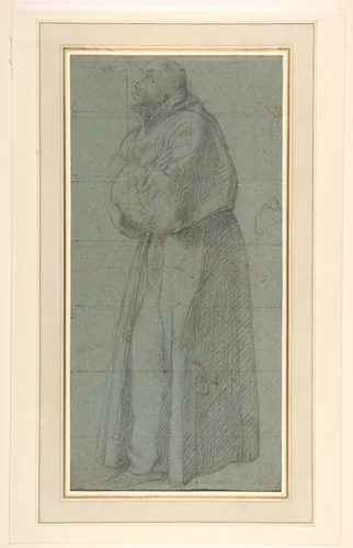 Saint Francis by Girolamo Siciolante, drawing, 1545-1555
