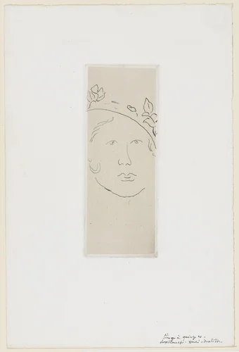 Loulou - Flowered Hat (Loulou Masque - chapeau fleuri) by Henri Matisse, print, 1914