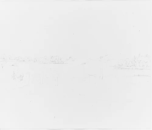 Valley and Lake (from Sketchbook) by John William Casilear, artwork, 1834-1838