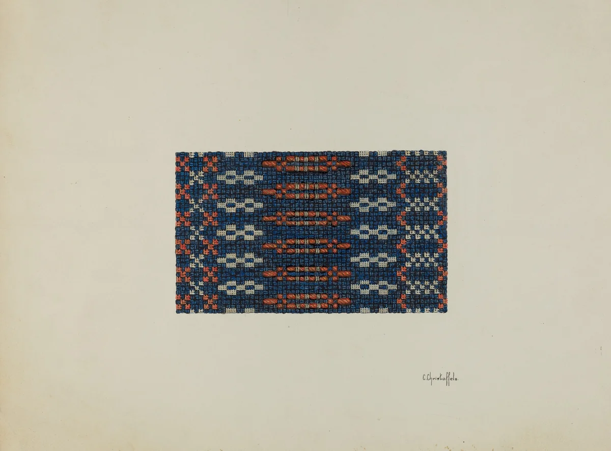 Coverlet by Cornelius Christoffels, index of american design, 1940