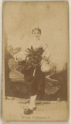 Miss Farance, from the Actors and Actresses series (N45, Type 8) for Virginia Brights Cigarettes by Allen & Ginter, photograph, 1885-1891