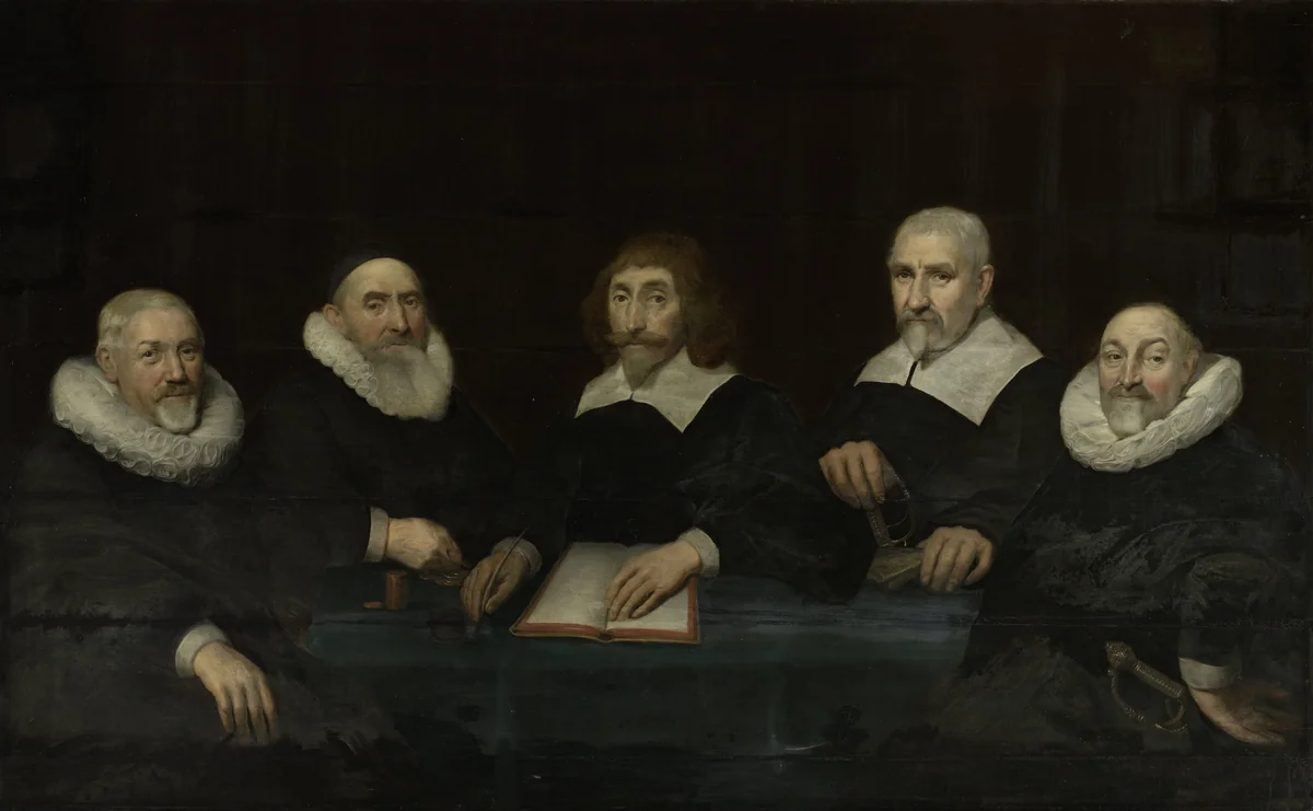 Portrait of the Regents of the House of Correction in Middelburg by Allaert van Loeninga, painting, 1643