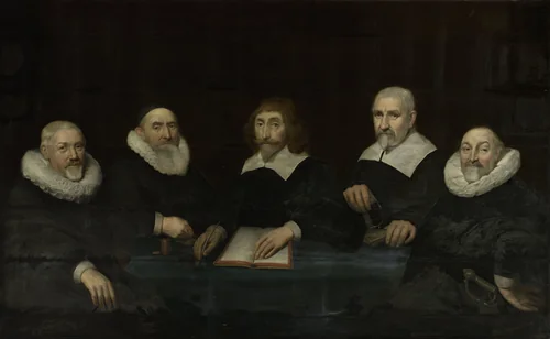 Portrait of the Regents of the House of Correction in Middelburg by Allaert van Loeninga, painting, 1643