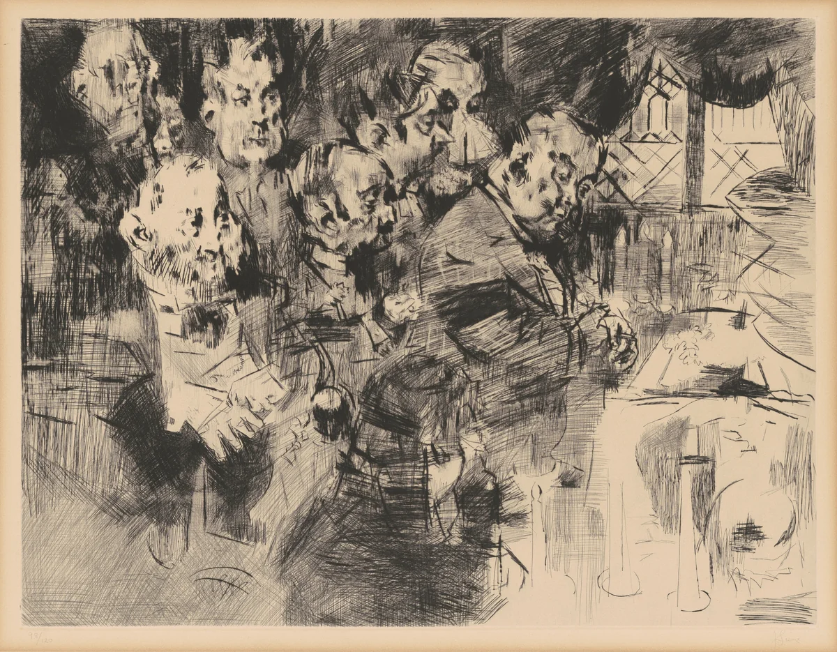 Gangster's Funeral by Jack Levine, print, 1965