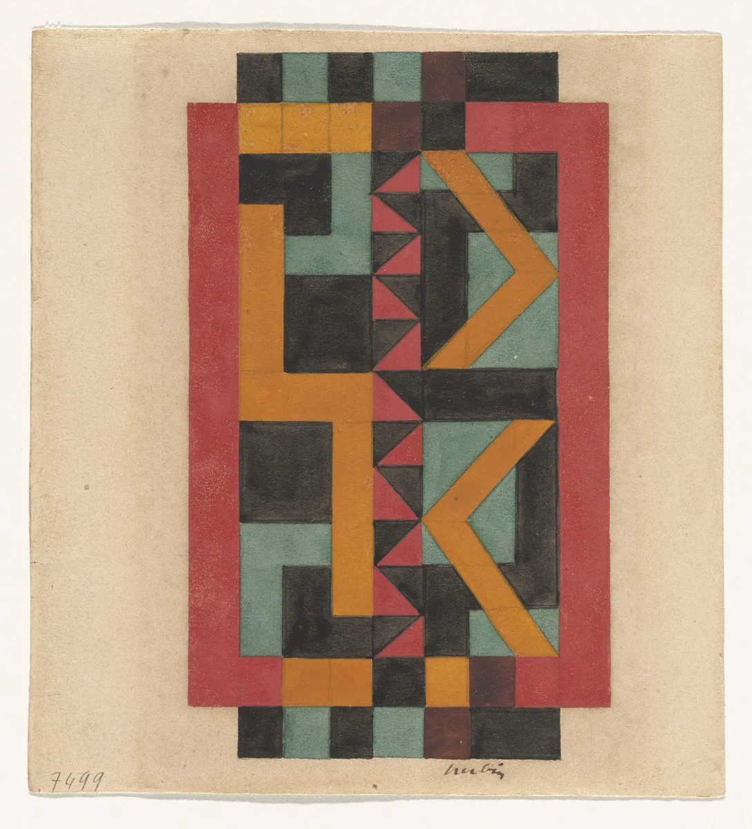 Composition by Auguste Herbin, drawing, 1925