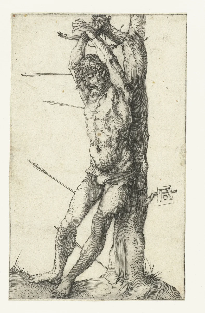 De Heilige Sebastiaan by Unknown, print, 1499-1503