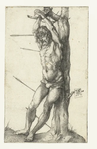 De Heilige Sebastiaan by Unknown, print, 1499-1503