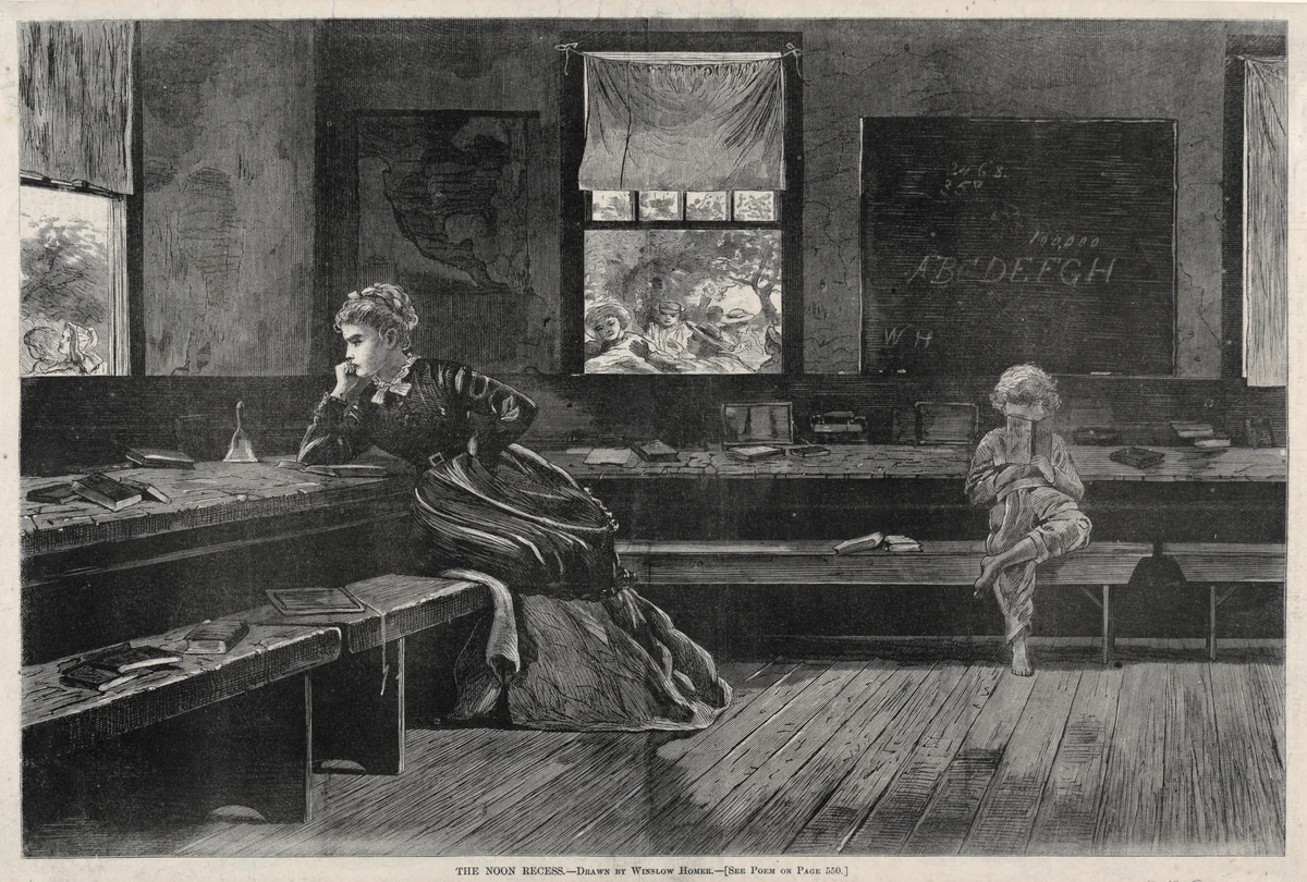 The Noon Recess by Winslow Homer, print, 1873