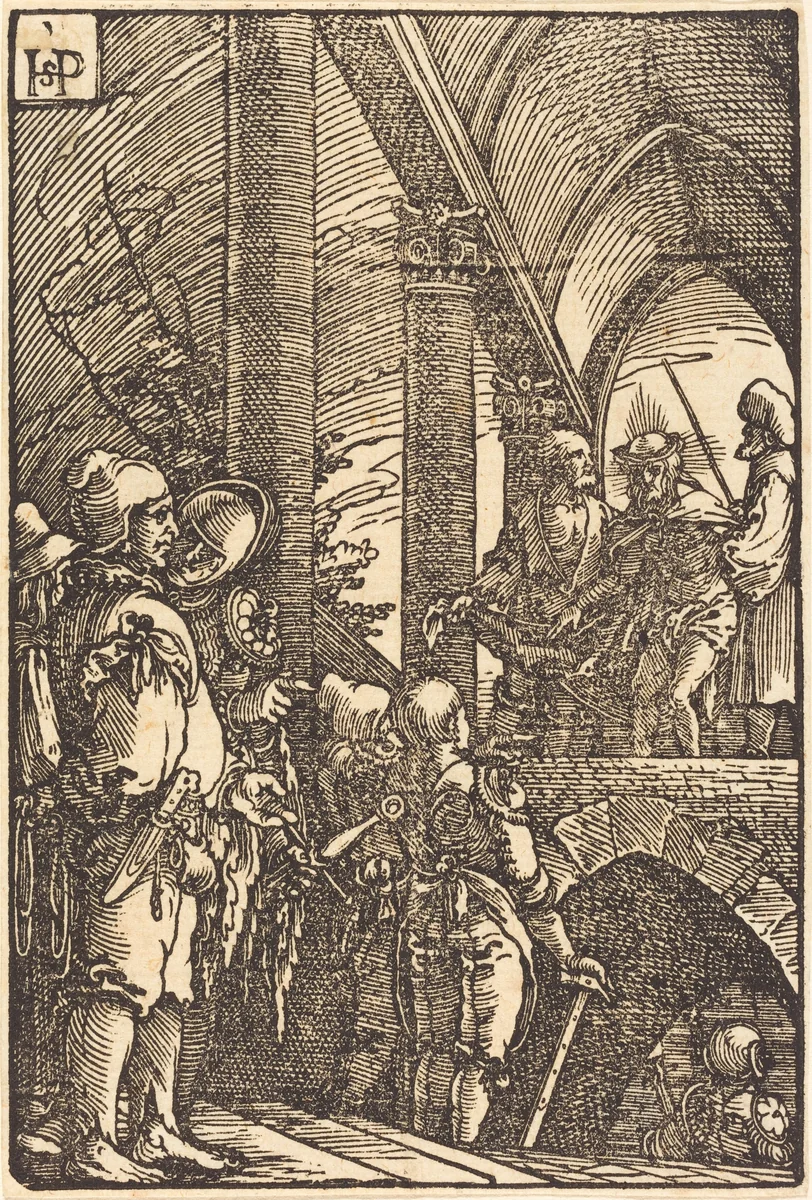 Ecce Homo by Sebald Beham, print, 1522