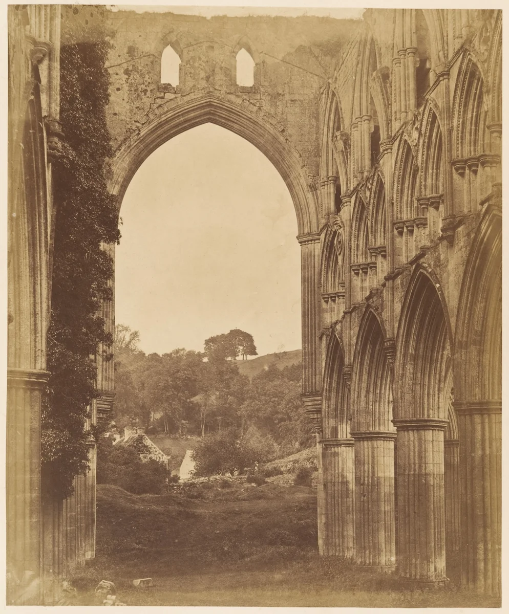 Rivaulx Abbey. Interior of the Choir by Joseph Cundall, photograph, 1850-1859