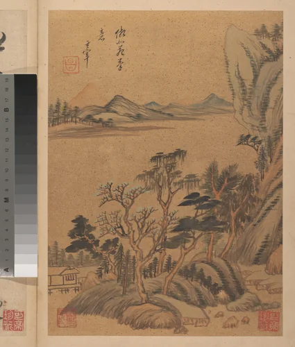 Landscapes and poems by Dong Qichang, painting, 1600-1636