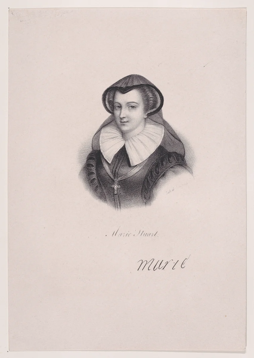 Mary, Queen of Scots by Delpech, print, 1835-1845