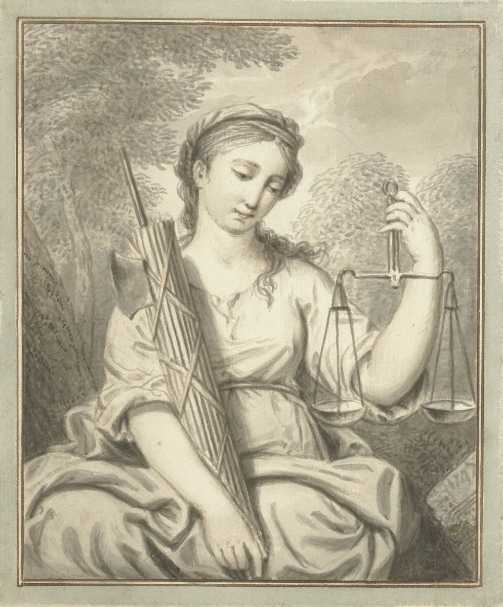 De Billijkheid by Louis Fabritius Dubourg, drawing, 1747