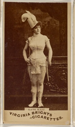 Kate Nast, from the Actors and Actresses series (N45, Type 1) for Virginia Brights Cigarettes by Allen & Ginter, photograph, 1885-1891