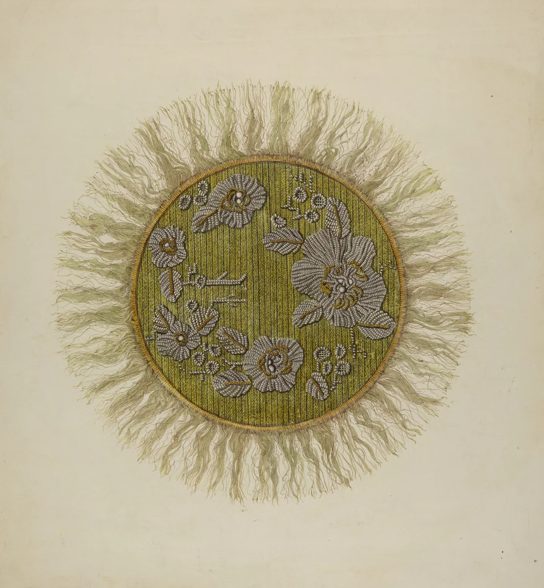 Beaded Lamp Mat by Raymond Manupelli, index of american design, 1940