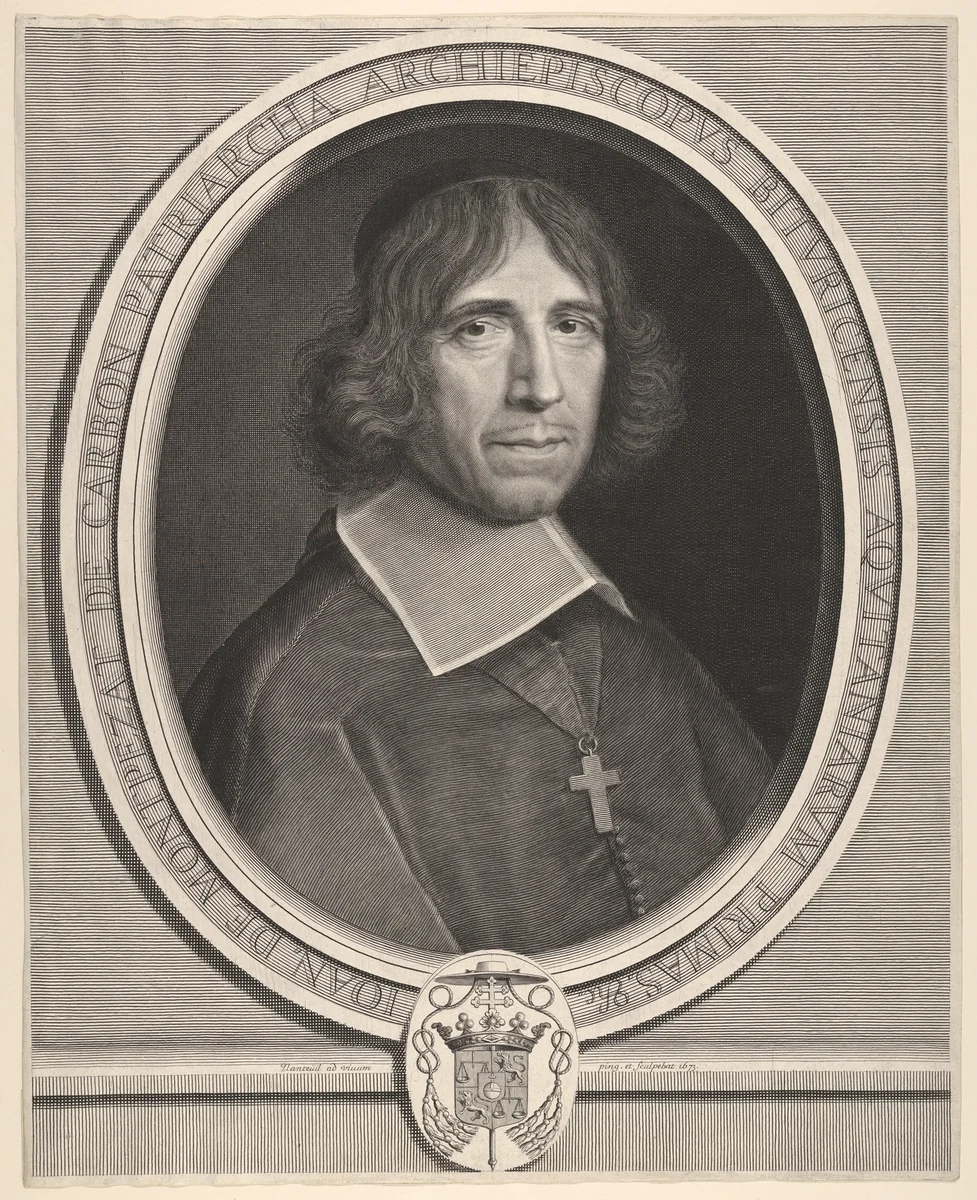 Jean de Montpezat de Carbon by Robert Nanteuil, print, 1673