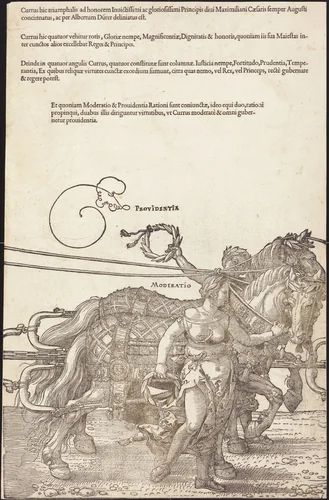 The Triumphal Chariot of Maximilian I (The Great Triumphal Car) [plate 3 of 8] by Albrecht Dürer, print, 1522
