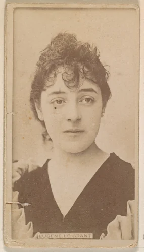 Eugene le Grant, from the Actresses series (N245) issued by Kinney Brothers to promote Sweet Caporal Cigarettes by Kinney Brothers Tobacco Company, photograph, 1890