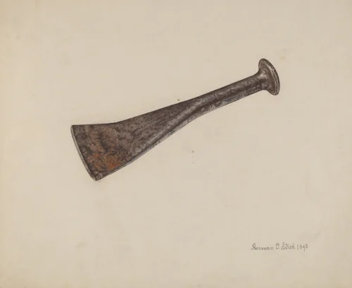 Calking Chisel Used in Milwaukee Ship Yard by Herman Stroh, index of american design, 1940