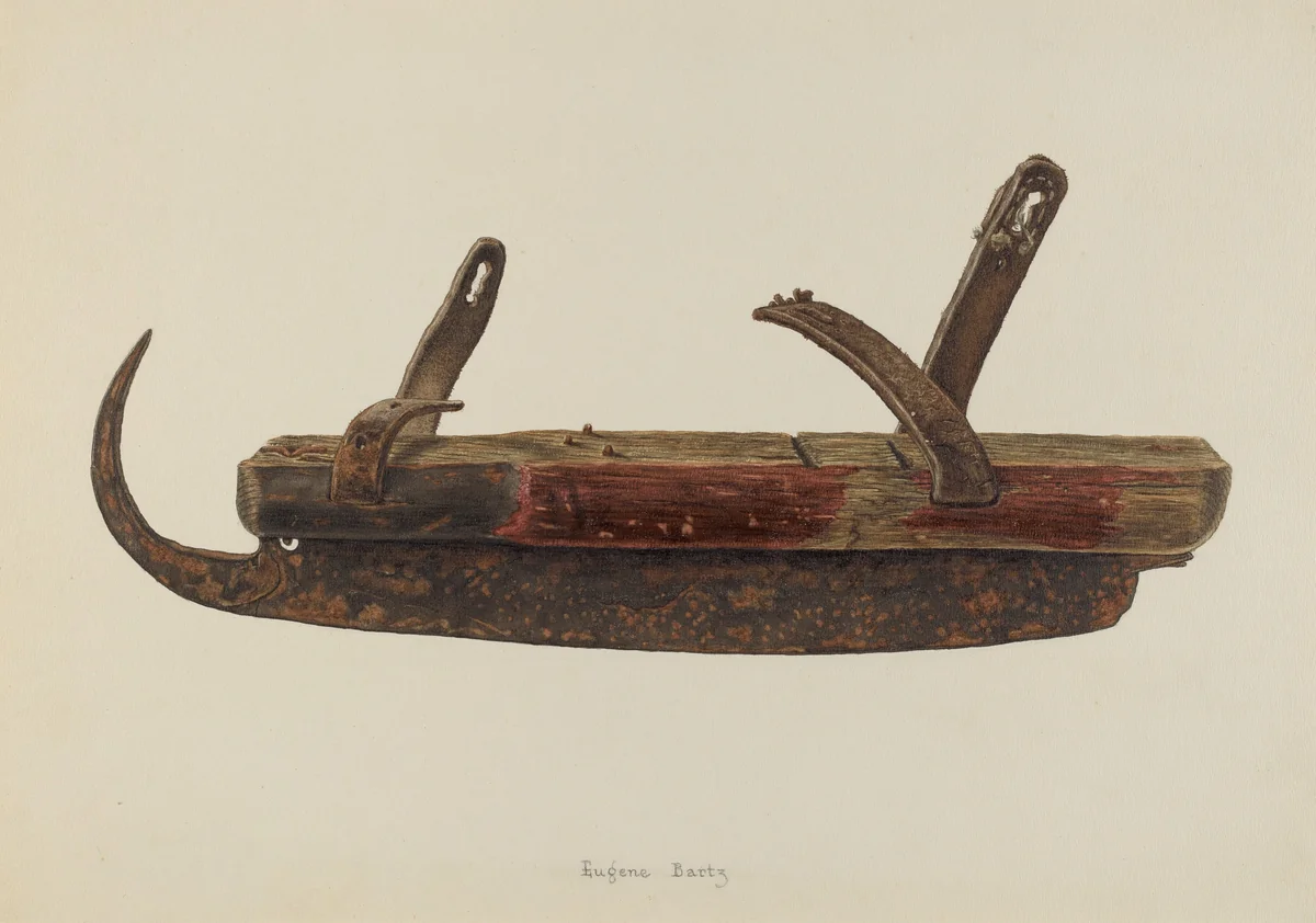 Ice Skate by Eugene Bartz, index of american design, 1938