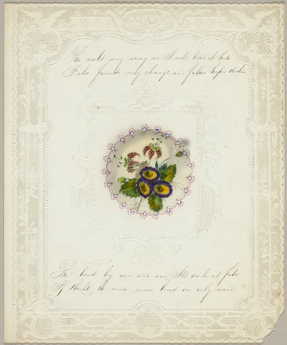 The World May Wrong Me (valentine) by Unknown Artist, other, 1840-1850