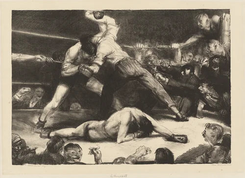 A Knockout by George Bellows, print, 1921