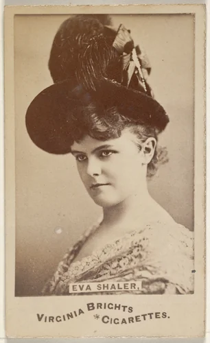 Eva Shaler, from the Actors and Actresses series (N45, Type 6) for Virginia Brights Cigarettes by Allen & Ginter, photograph, 1885-1891