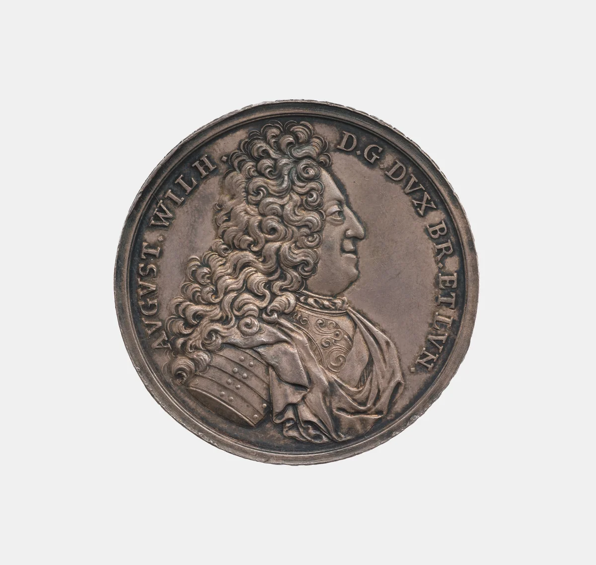 August Wilhelm Brunswick-Wolfenbüttel, duke of Brunswick and Lüneburg (r. 1714-1731) / Second centenary of the Reformation by Samuel Lambelet, metalwork, 1717