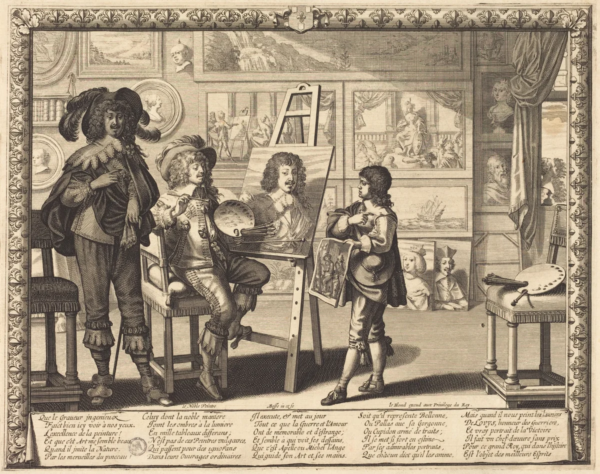Le noble peintre by Abraham Bosse, print, 1642