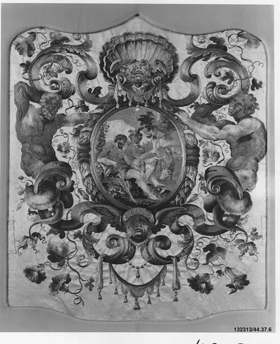 Chair panel by Daniel Marot, textile, 1700-1715