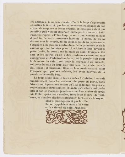 Tailpiece (page 134) from Les Petites Fleurs de St. François (The Little Flowers of St. Francis) by Émile Bernard, illustrated book, 1928